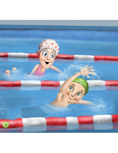 Alba corre por el arcoíris · Alba runs over the rainbow