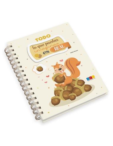 Libreta solidaria "Todo lo que puedas imaginar es real" · A5 · Tapa dura · Libreta Libreta solidaria "Todo lo que puedas imaginar es real" · A5 · Tapa dura · Libreta