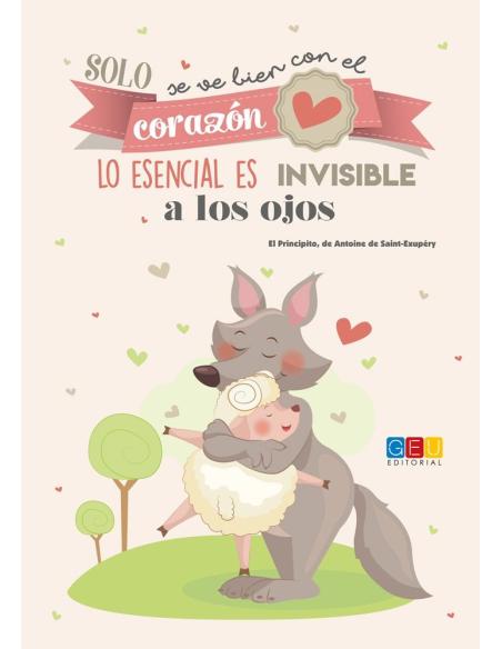 Libreta "Solo se ve bien con el corazón. Lo esencial es invisible a los ojos" · A4 · Tapa dura