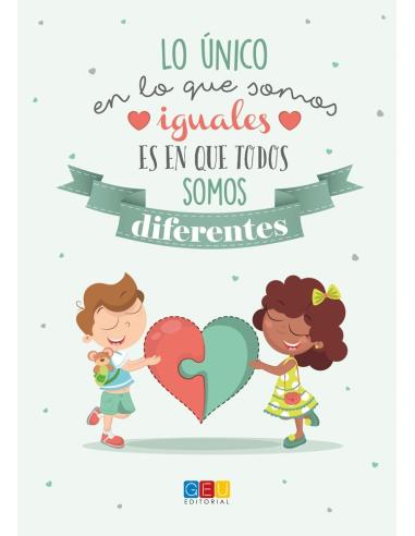 Libreta "Lo único en lo que somos iguales es en que todos somos diferentes" · A4 · Tapa dura