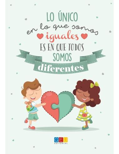 Libreta "Lo único en lo que somos iguales, es en que todos somos diferentes" · A5 · Tapa blanda