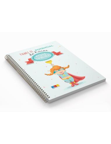 Libreta "Tienes el potencial de hacer cosas increíbles" · A5 · Tapa blanda