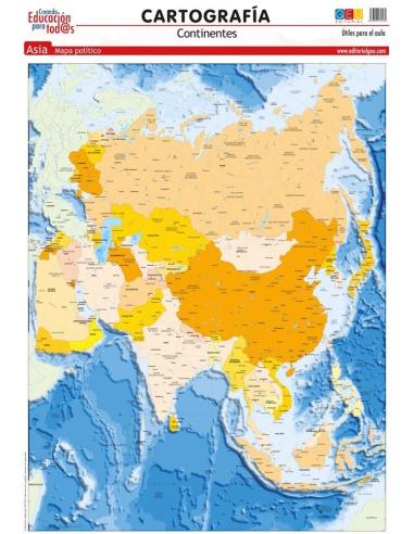 Mapa De Asia Politico Editorial Geu