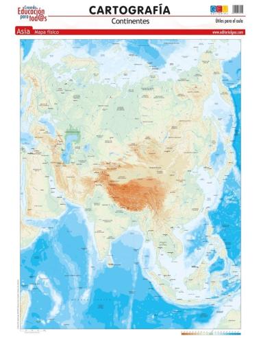 Mapa de Asia. Físico