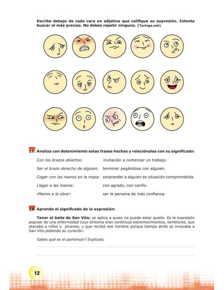 Palabras. Expresión y vocabulario · Nivel 2. Cuaderno 1: El ser humano. Cuerpo y persona Palabras. Expresión y vocabulario · Nivel 2. Cuaderno 1: El ser humano. Cuerpo y persona