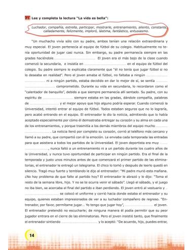 Palabras. Expresión y vocabulario · Nivel 2. Cuaderno 1: El ser humano. Cuerpo y persona