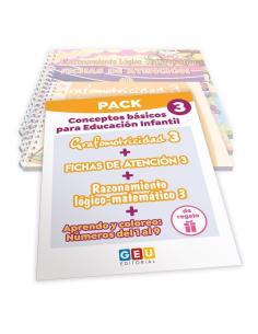 Pack conceptos básicos en educación infantil 3 + Aprendo y Coloreo de Regalo