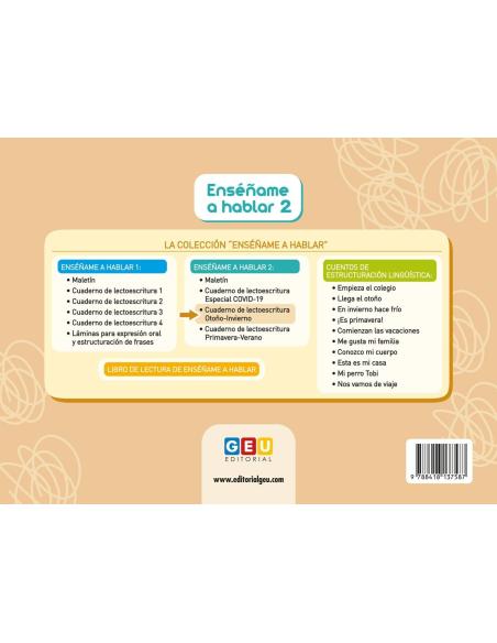 Cuaderno de lectoescritura Otoño - Invierno Enséñame a hablar 2