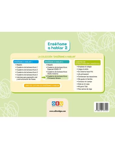 Cuaderno de lectoescritura Primavera- Verano Enséñame a hablar 2