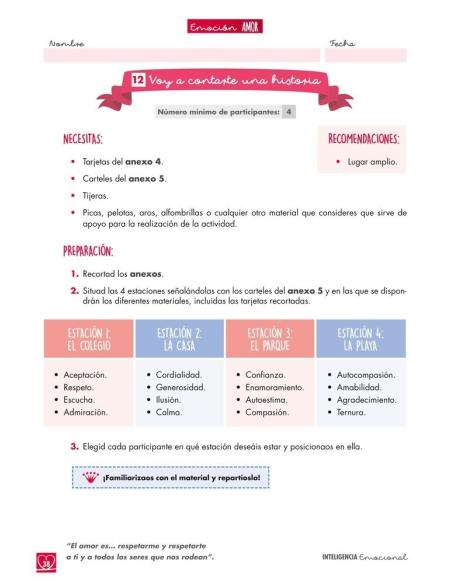 Inteligencia emocional: Amor - 3º ciclo de primaria
