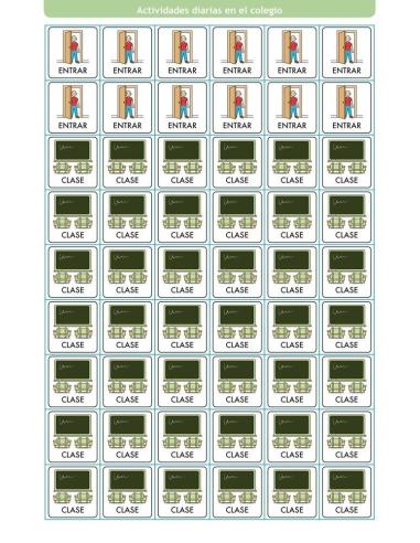 Libreta de pegatinas con pictogramas El colegio