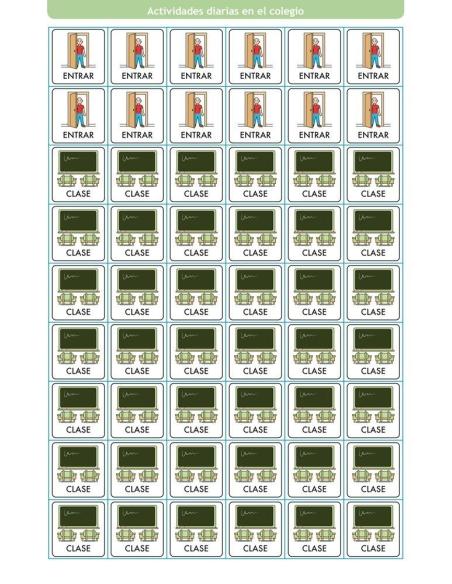 Libreta de pegatinas con pictogramas El colegio