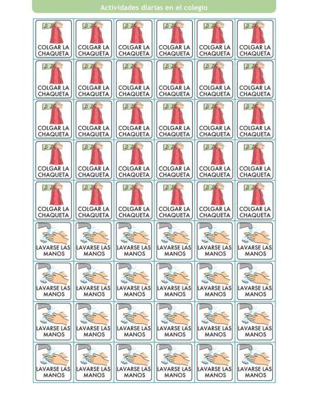 Libreta de pegatinas con pictogramas El colegio