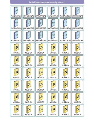 Libreta de pegatinas con pictogramas El colegio