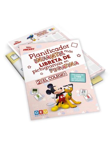 Pack planificador + libreta de pegatinas el colegio Disney