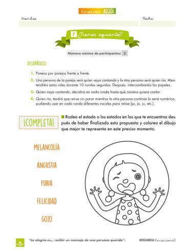 Inteligencia emocional: Alegría - 3º ciclo de primaria