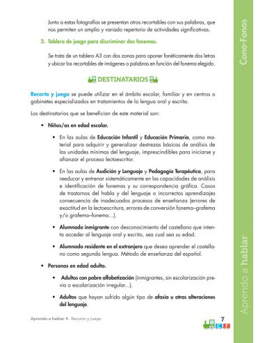 APRENDO A HABLAR.CONO-FONOS 4. RECORTO Y JUEGO