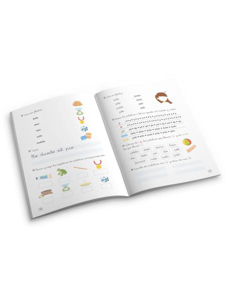 Lecturas comprensivas 1. Leo sílabas directas 1. Pauta cuadrícula