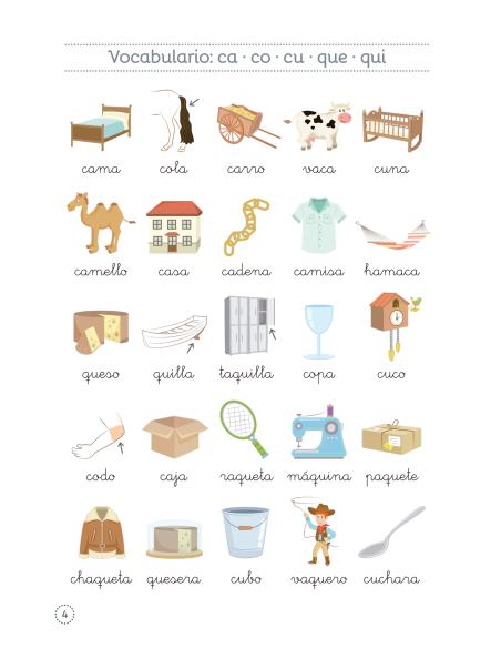 Lecturas comprensivas 2. Leo sílabas directas 2. Pauta cuadrícula