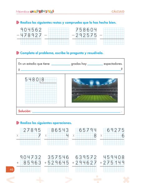 Cuaderno de Refuerzo de Matemáticas comprensivas - Cálculo 8