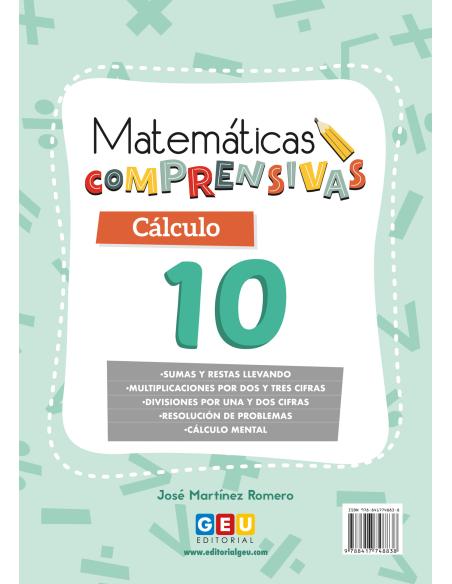 Cuaderno de Refuerzo de Matemáticas comprensivas. Números y Cálculo 10