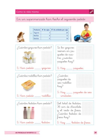 Mis Problemas Favoritos 3.2 - Dos Operaciones: Sumas, Restas y/o Multiplicaciones - Una Operación de Dividir