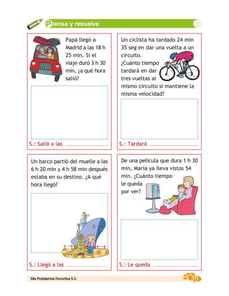 Mis Problemas Favoritos 5.3 - Unidades de medida III: tiempo, longitud, capacidad y peso