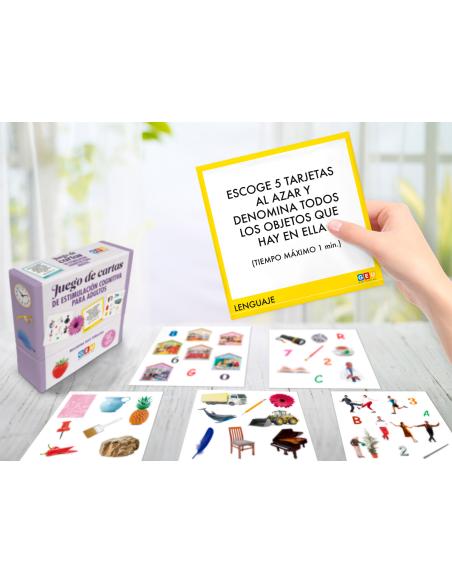 Juego de cartas de estimulación cognitivas para adultos
