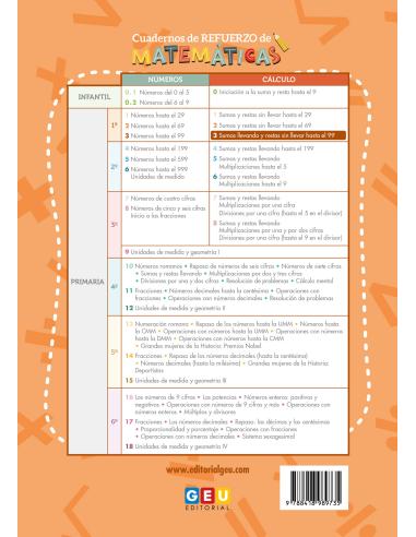 Cuadernos de refuerzo de matemáticas....