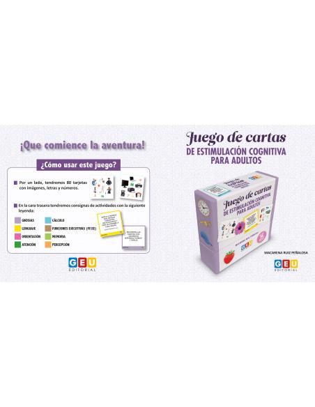 Juego de cartas de estimulación cognitivas para adultos