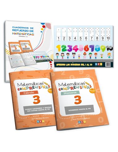 Pack cuadernos de refuerzo de matemáticas, Primero 1.3