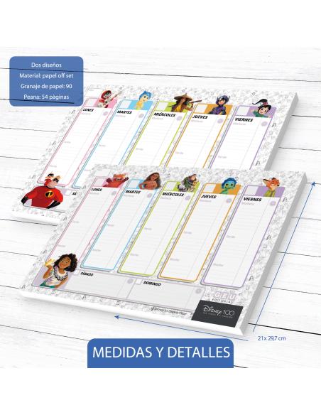 Organizador semanal Disney 100 años de emoción