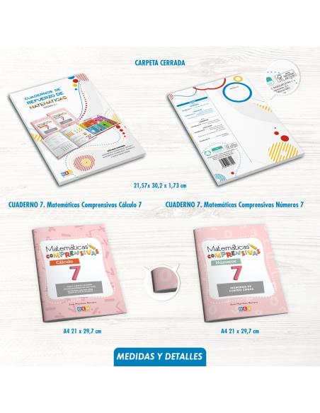Pack cuadernos de refuerzo de matemáticas, tercero 3.1