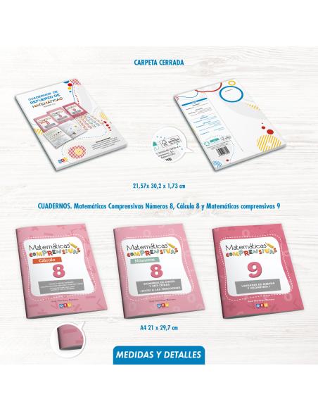 Pack cuadernos de refuerzo de matemáticas, tercero 3.2