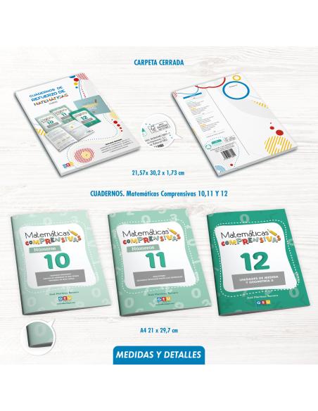 Pack cuadernos de refuerzo de matemáticas, cuarto