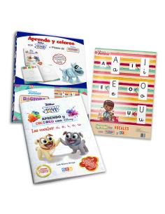 Aprendo y coloreo Bingo y Rolly + Póster de Doctora Juguetes