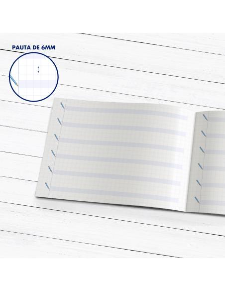 Pack de libretas de cuadrícula con pauta sombreada 6 mm