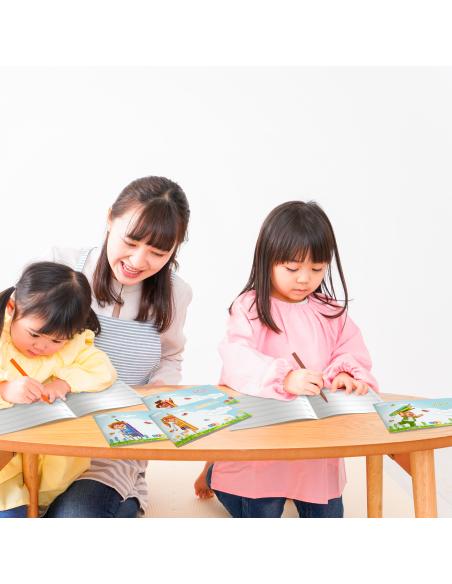 Pack de libretas de cuadrícula con pauta sombreada 6 mm