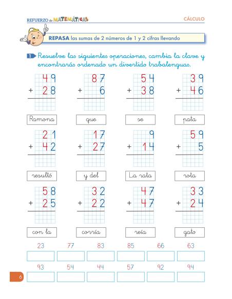 Cuaderno de refuerzo de Matemáticas comprensivas. Cálculo 4