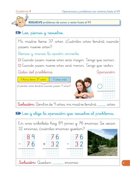 Cuaderno de refuerzo de Matemáticas comprensivas. Cálculo 4