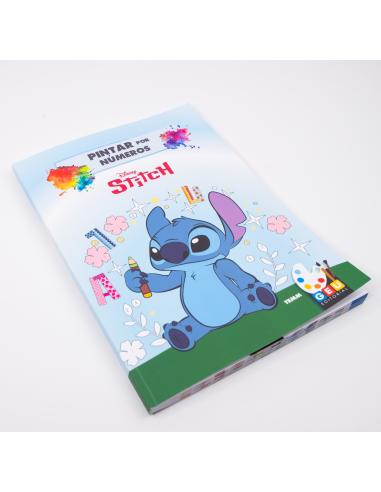 Kit Pintar por Números Stitch: Libro para Colorear Disney + 12 Lápices acuarelables - Manualidades stitch para calmar y relajar