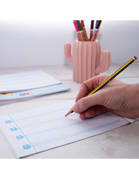 Pack de libretas en cuadrícula con pauta sombreada 8mm