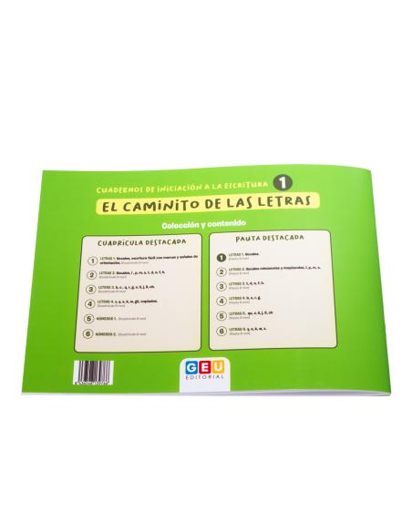 El caminito de las letras · Cuaderno 1· Pauta destacada 8 mm