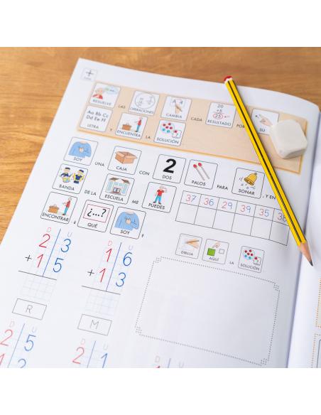 Cuaderno de refuerzo con matemáticas, Cálculo 2 adaptación con pictogramas