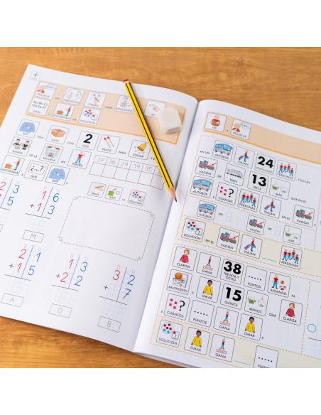Cuaderno de refuerzo con matemáticas, Cálculo 2 adaptación con pictogramas