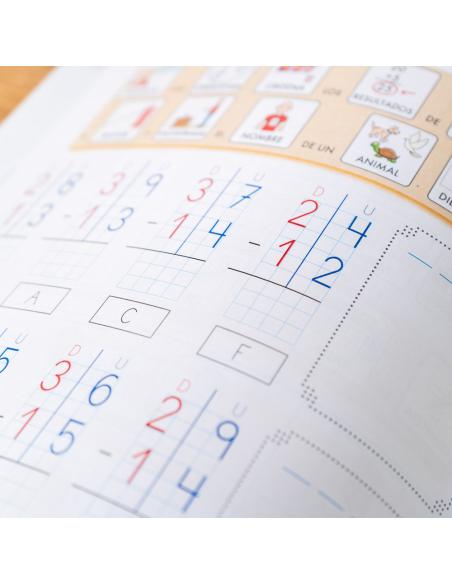 Cuaderno de refuerzo con matemáticas, Cálculo 2 adaptación con pictogramas