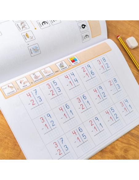 Cuaderno de refuerzo con matemáticas, Cálculo 2 adaptación con pictogramas