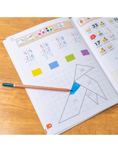 Cuaderno de refuerzo con matemáticas, Cálculo 2 adaptación con pictogramas
