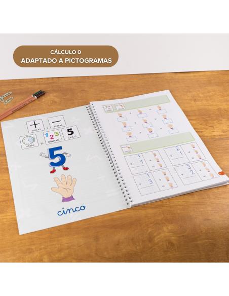 Cuaderno de refuerzo con matemáticas, Cálculo 0 adaptación con pictogramas