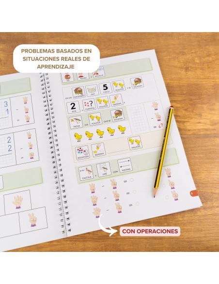 Cuaderno de refuerzo con matemáticas, Cálculo 0 adaptación con pictogramas